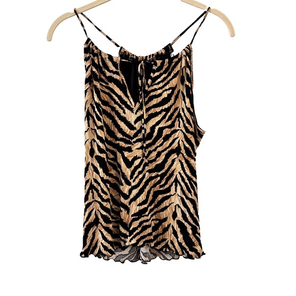 bebe Tops - Bebe Leopard Print Cami Top Womens Size L Animal Print Boho Y2K Festival